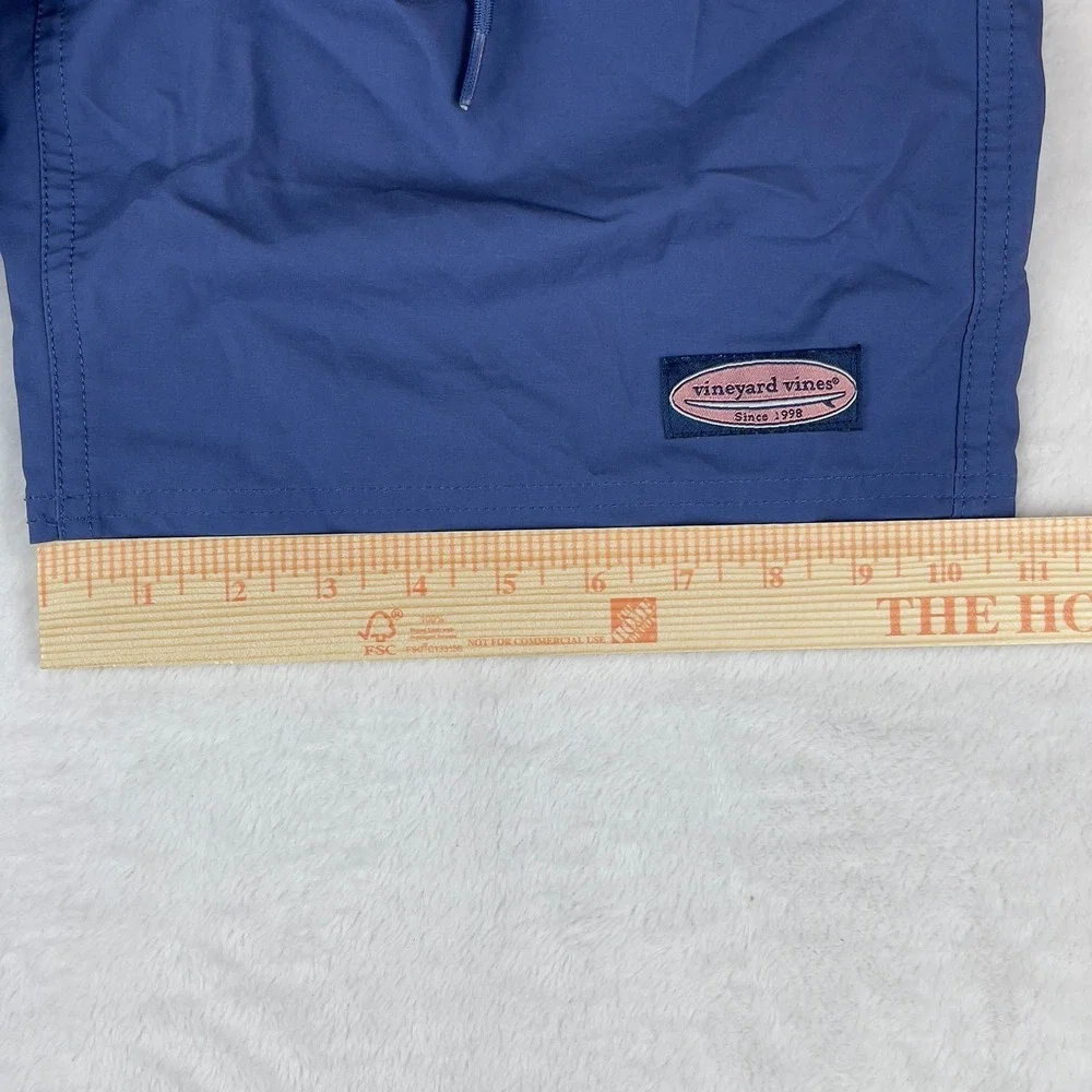 Vineyard Vines Board Shorts Swim Trunks Mens 32 Blue Striped Stretch Performance